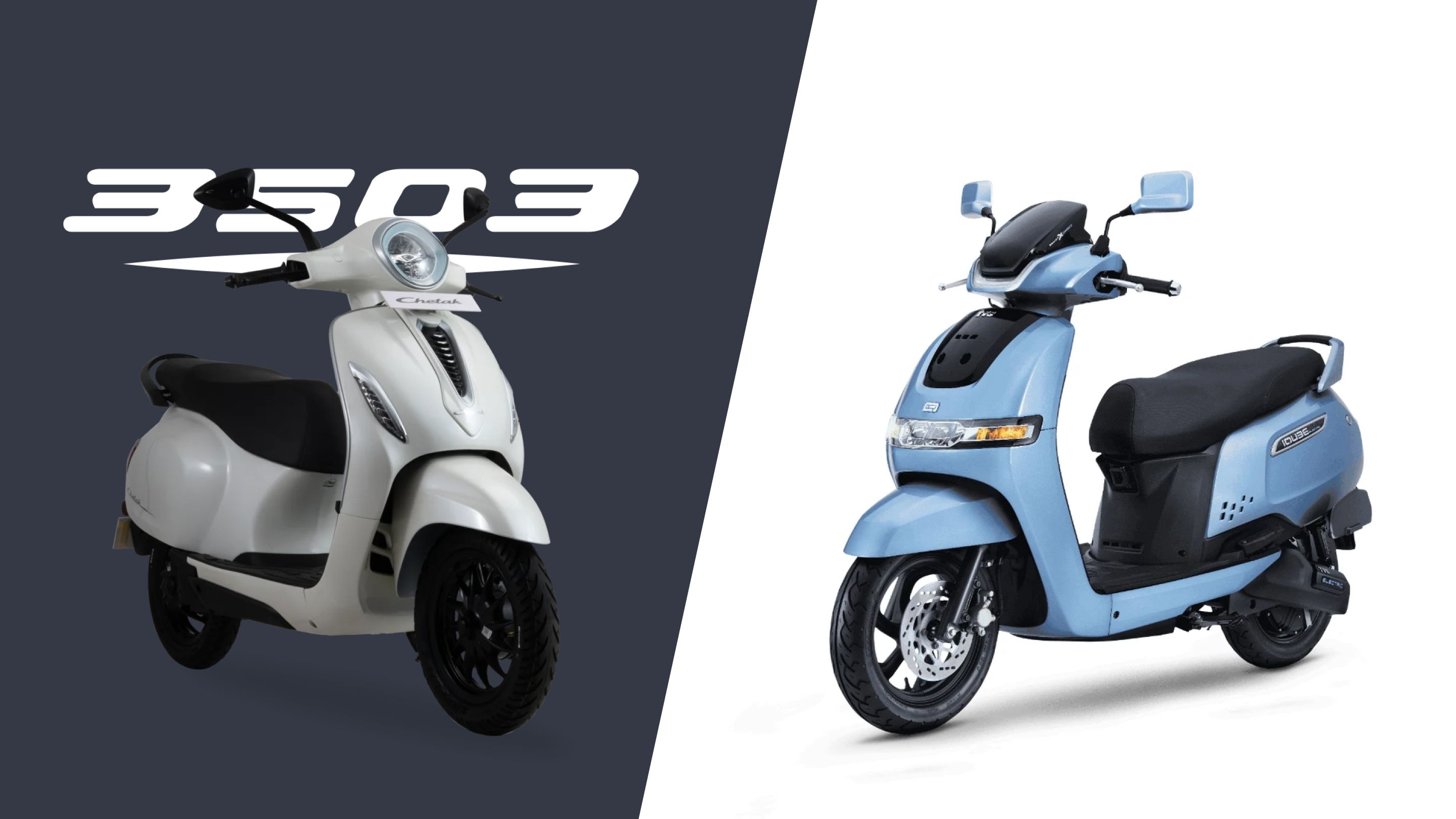 Bajaj Chetak 3503 vs TVS iQube 3.4 kWh: Detailed Comparison